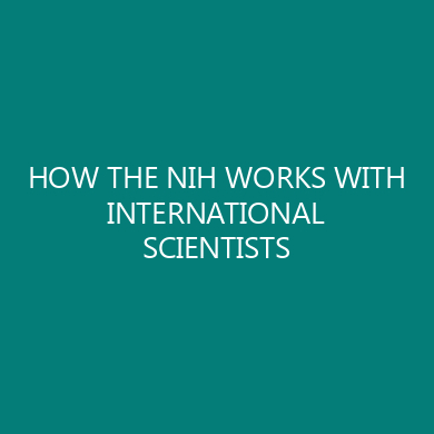 HOW THE NIH WORKS WITH INTERNATIONAL SCIENTISTS
